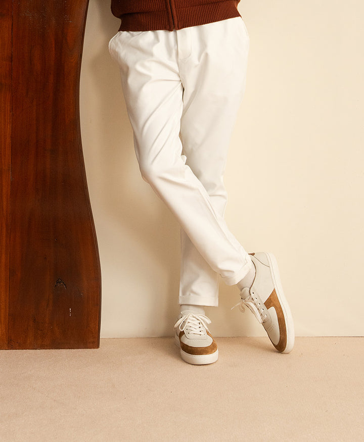 White-Tan Horizon Sneaker
