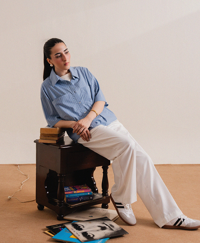 Striped Boxy FIT Shirt (Women)