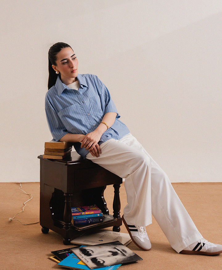 Striped Boxy FIT Shirt (Women)