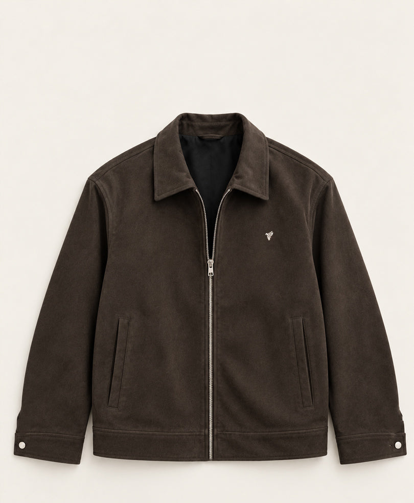 Chocolate Matte Suede Jacket