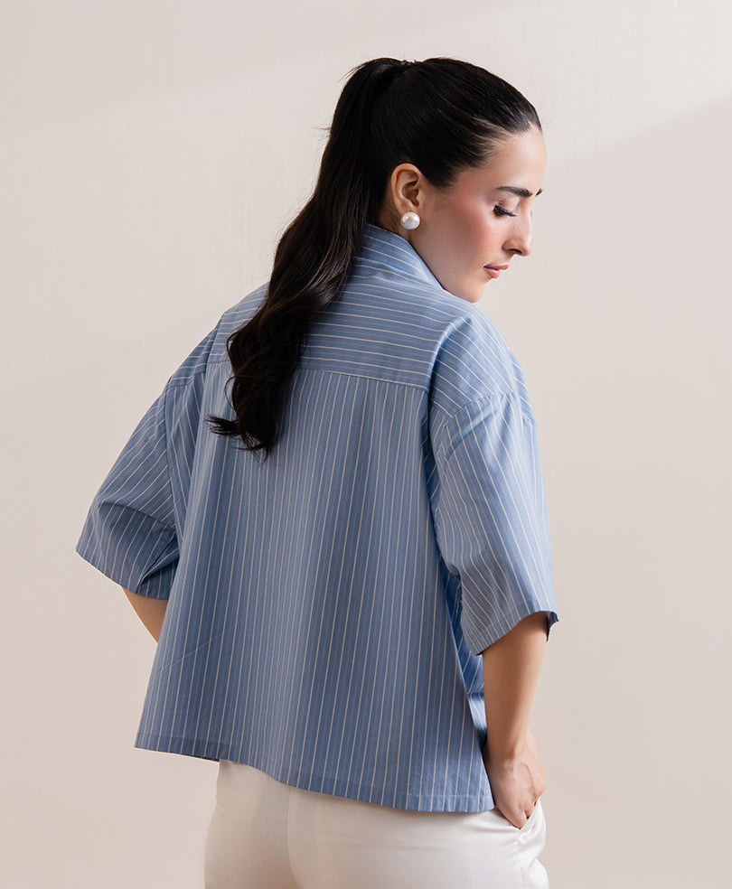Striped Boxy FIT Shirt (Women)