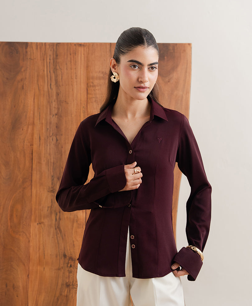 Maroon Sleek Shirt (Women)