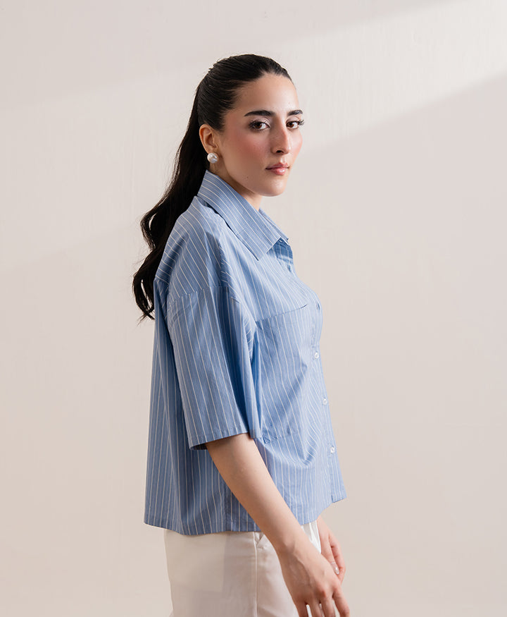 Striped Boxy FIT Shirt (Women)