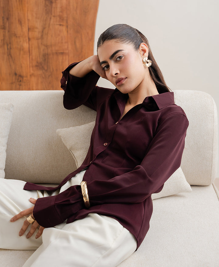 Maroon Sleek Shirt (Women)