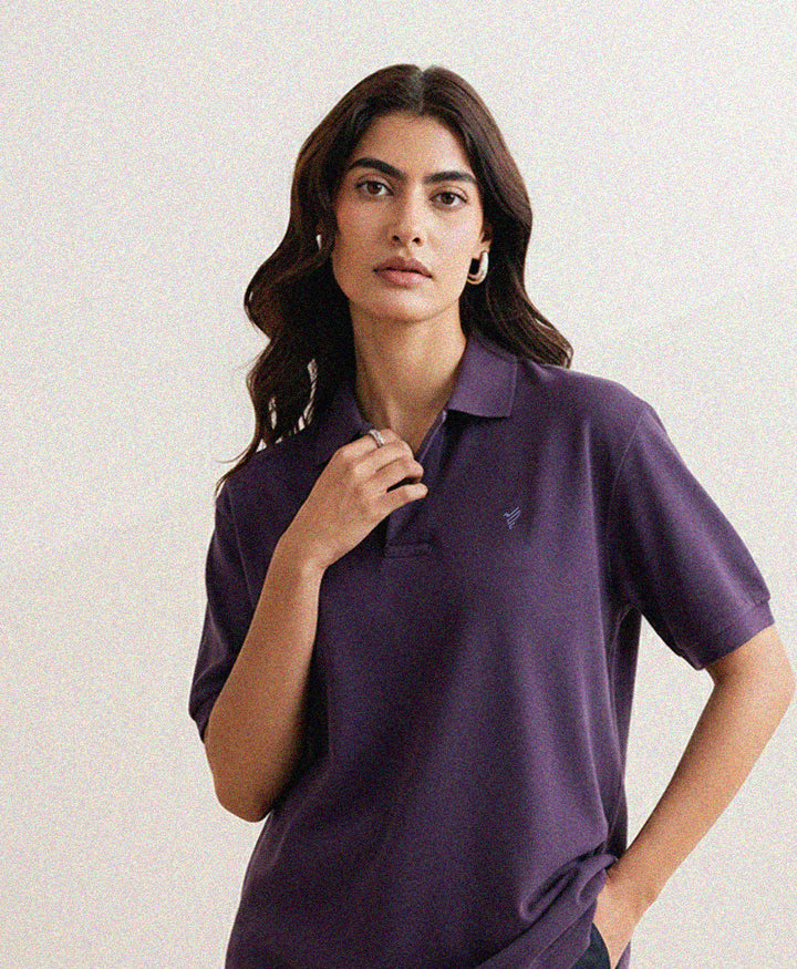 Vintage Voilet Relaxed Fit Polo (Women)