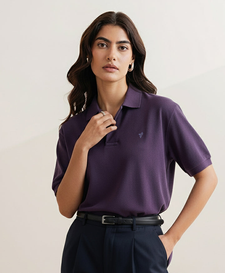 Vintage Voilet Relaxed Fit Polo (Women)