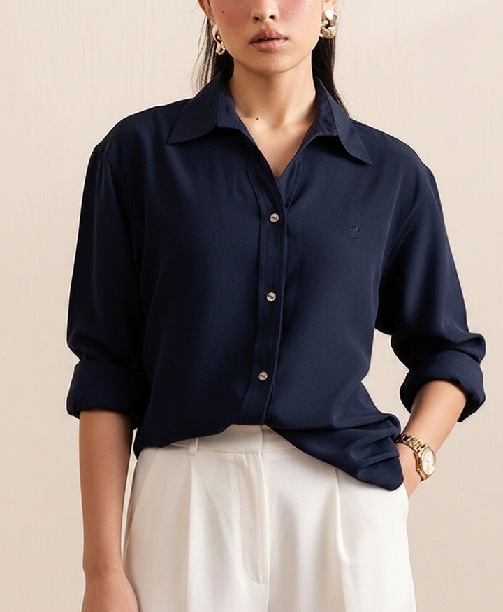 Navy Sleek Shirt (Women)
