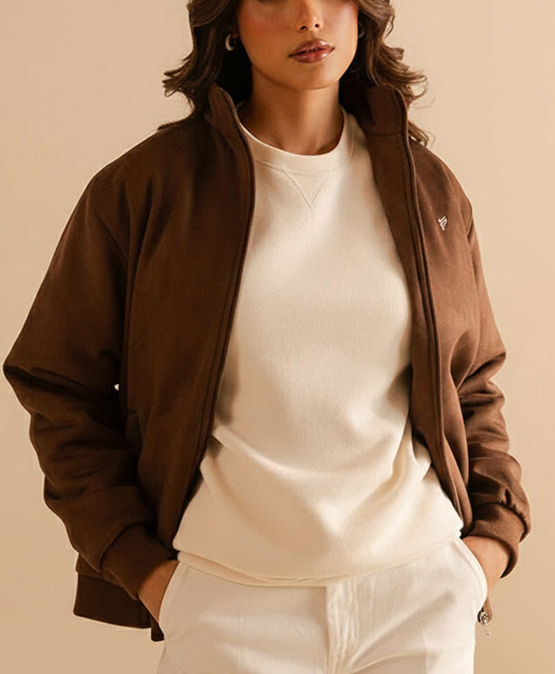 Suede Dk Brown Jacket (Women)