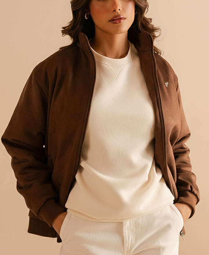 Suede Dk Brown Jacket (Women)