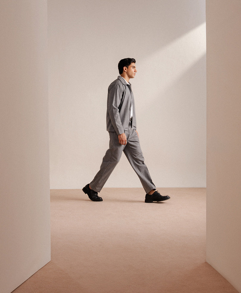Grey Pinstripe Jacket