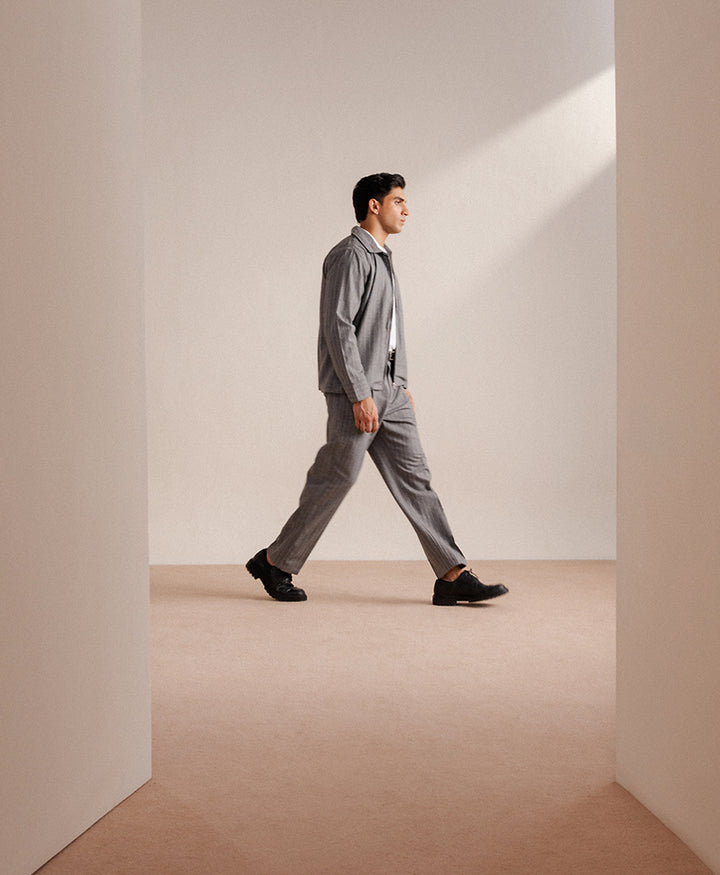 Grey Pinstripe Jacket