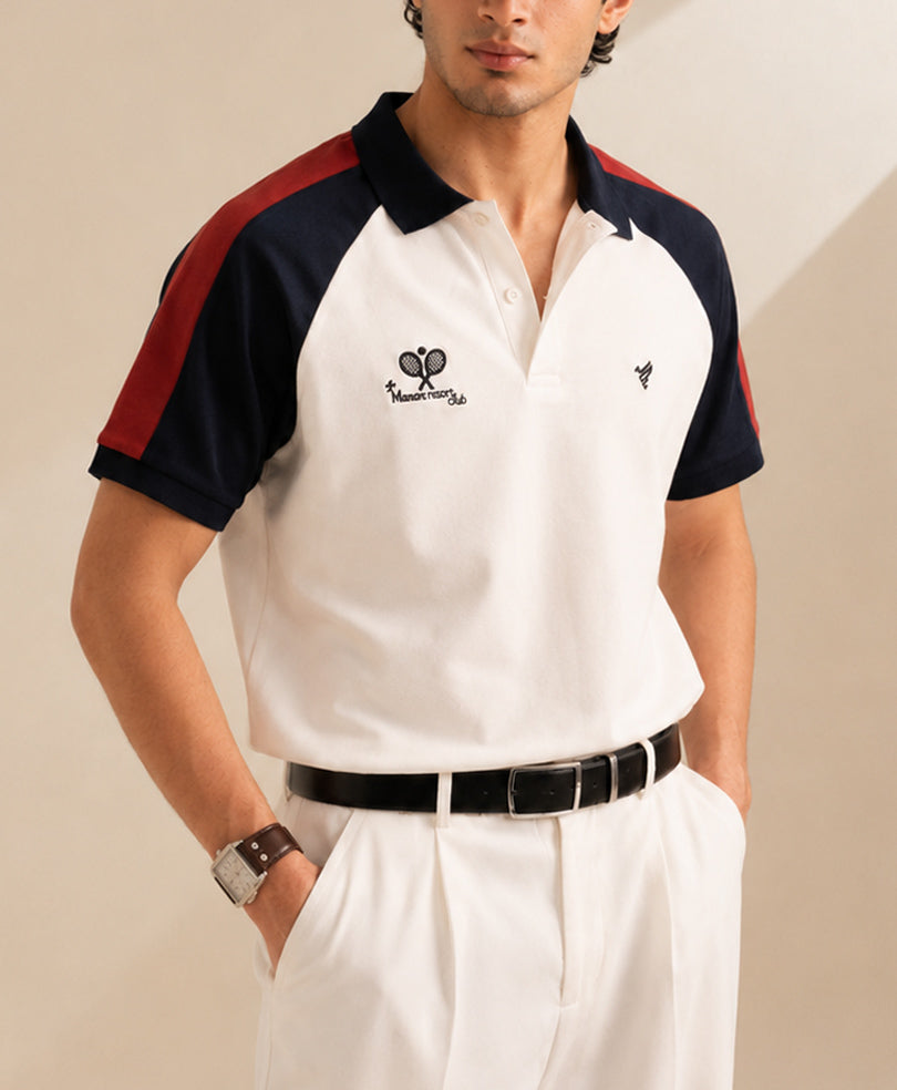 Navy Contrast Resort POLO