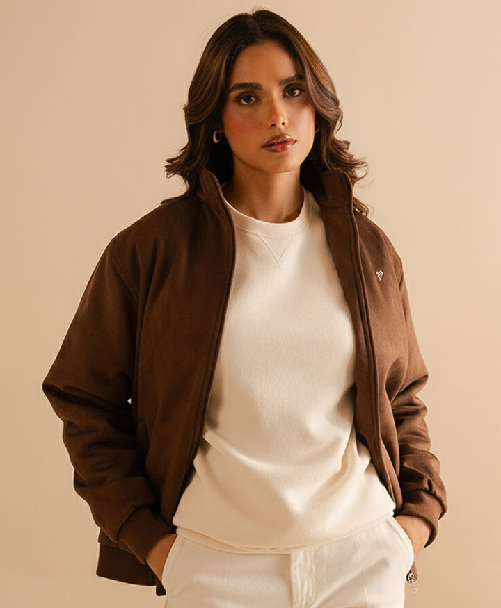 Suede Dk Brown Jacket (Women)