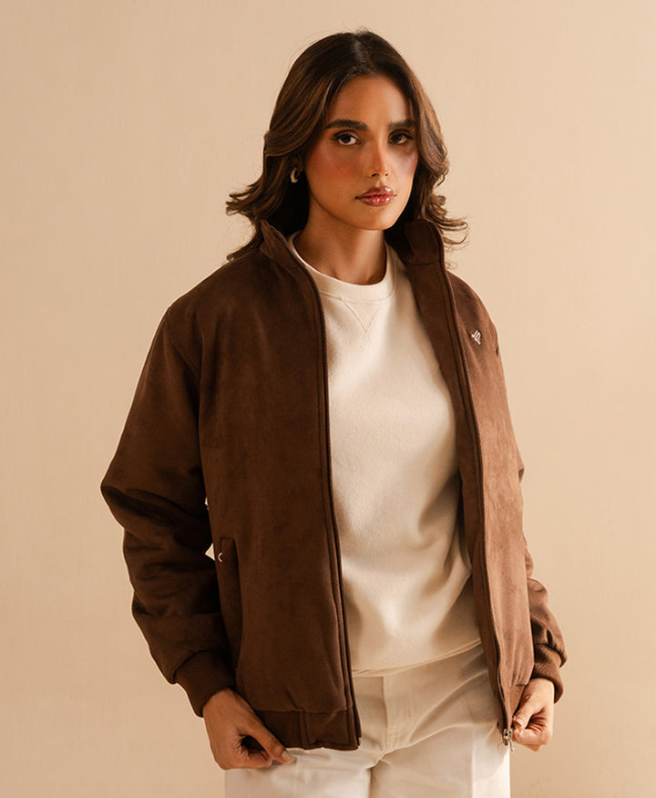 Suede Dk Brown Jacket (Women)