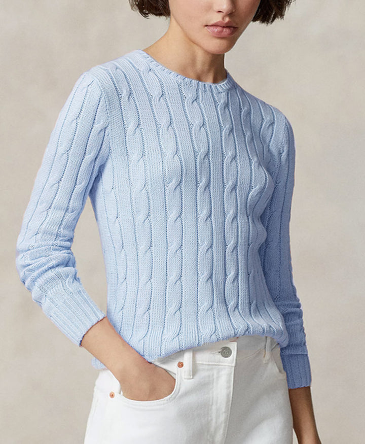 Sky Blue Cable Knit Sweater (Women)