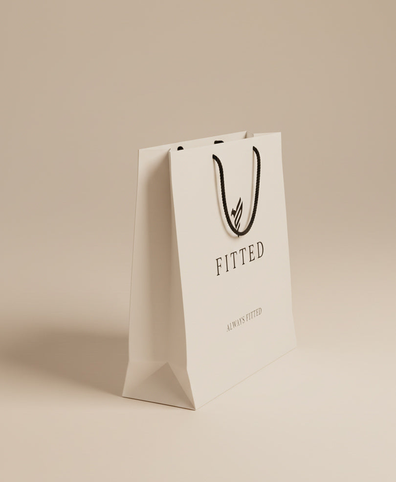 FITTED Shopping Bag-White