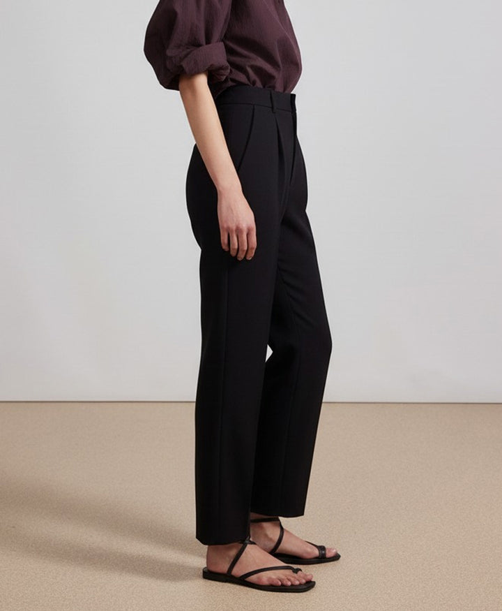 Black Formal Straight Fit Pants (Women)