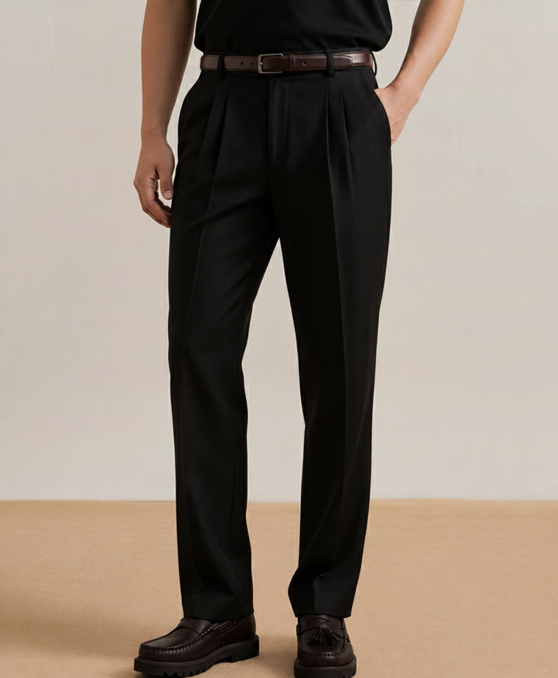Black Pleated Dress Pant