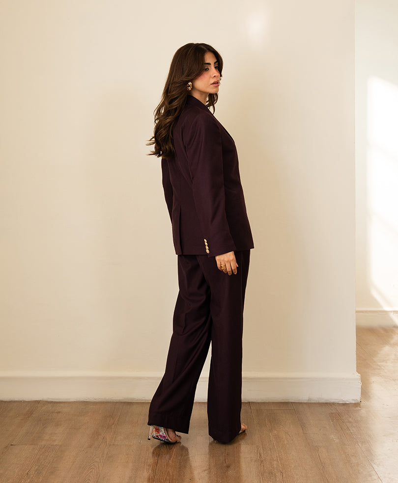 Montclair Burgundy Tailored Pants (Women)