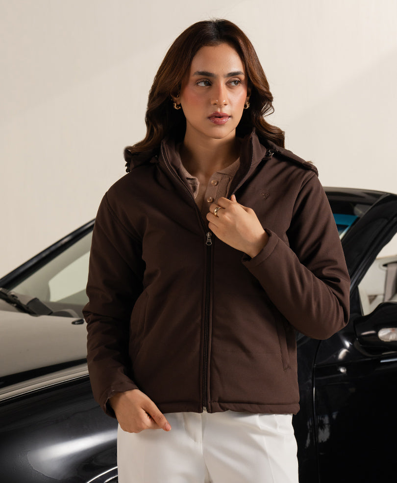Detach Hood Quilted Jacket (Women)