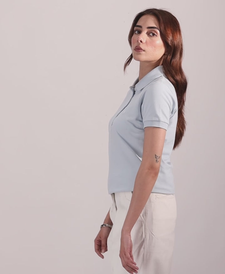 Sky Classic Buttoned POLO (Women)