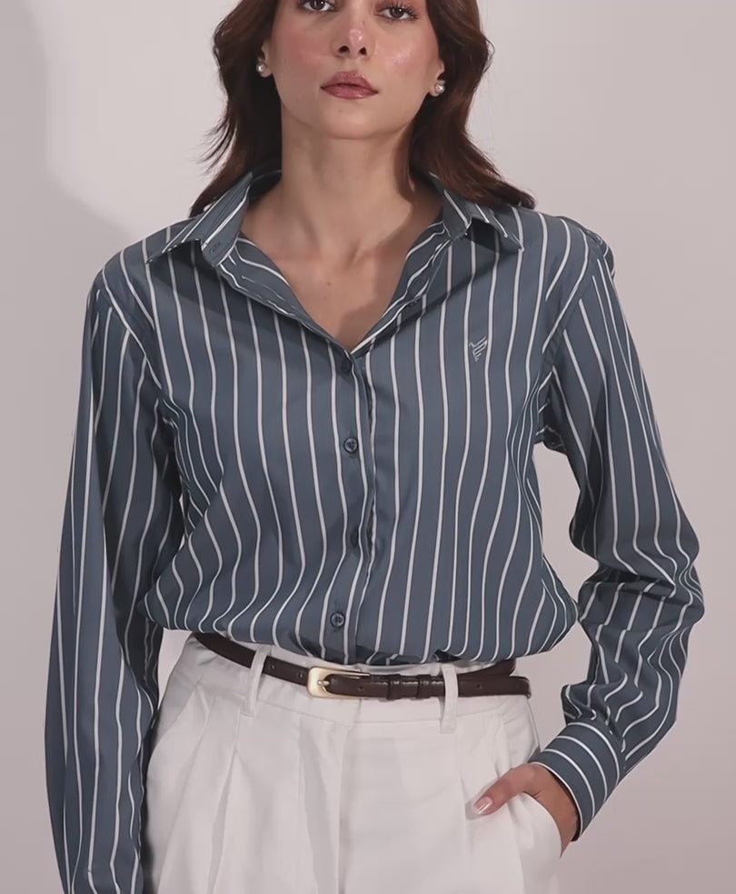 Emerald Stripe Shirt (Women)