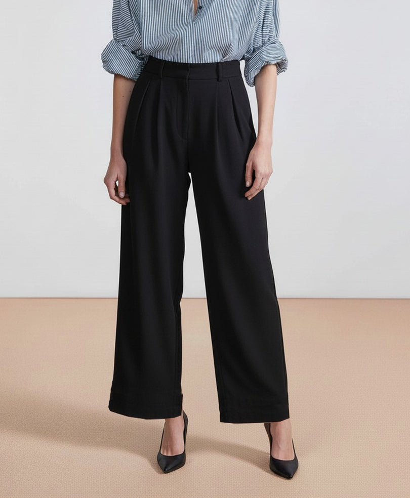 Black Formal Wide Leg Pants (Women)